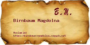 Birnbaum Magdolna névjegykártya